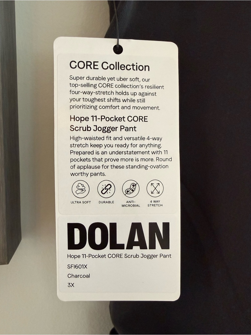 Dolan Hope 11-Pocket CORE Scrub Jogger Pant - Charcoal - Picture 4 of 4